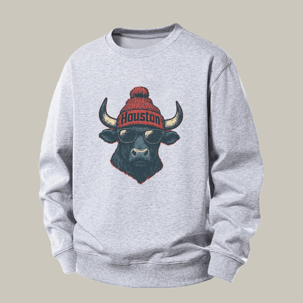 Vintage Houston Football Mascot Sweatshirt Game Day Apparel Gift Ideas For Fan