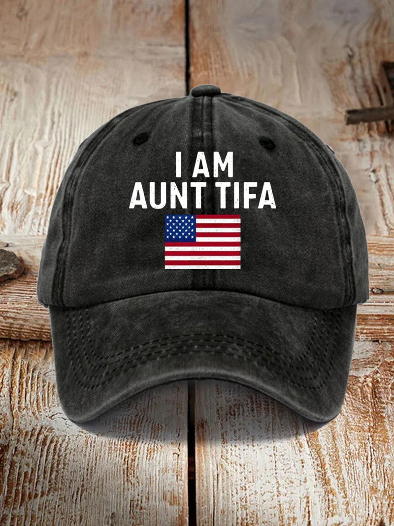 Vintage I Am Aunt Tifa Baseball Cap No Ice In America Merch Gift For Patriotic