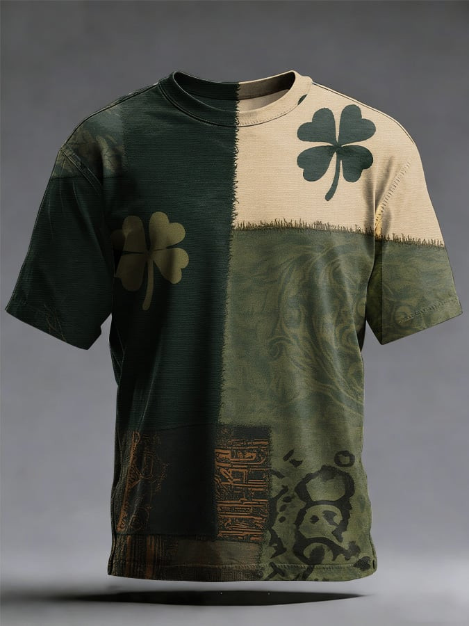 Vintage Irish Saint Patrick's Day T-Shirt Shamrock St Patricks Shirts Gifts For Father
