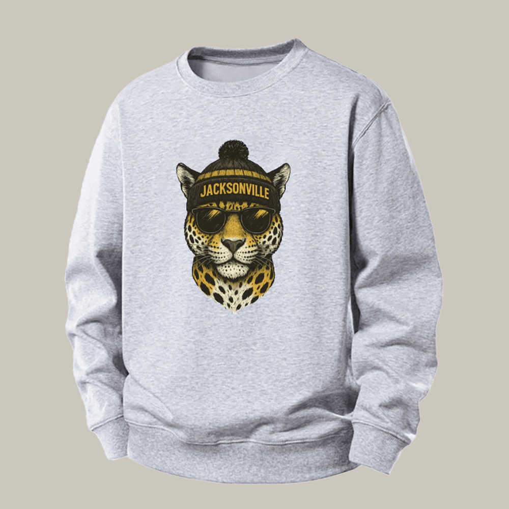 Vintage Jacksonville Football Mascot Sweatshirt Game Day Clothing Senior Football Player Gift Ideas