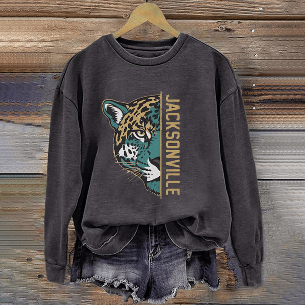 Vintage Jacksonville Football Sweatshirt Game Day Clothes Best Presents For Football Lovers