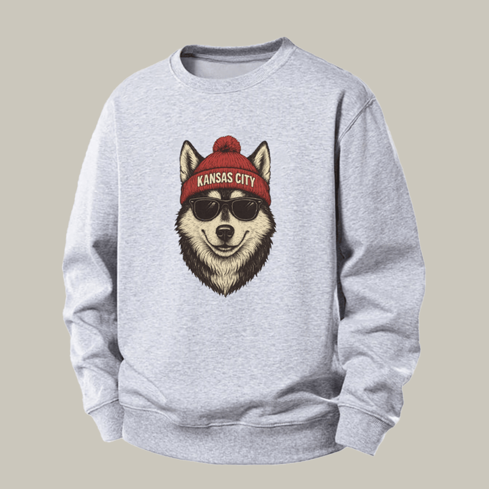 Vintage Kansas City Football Mascot Sweatshirt Game Day Gifts For Football Fan