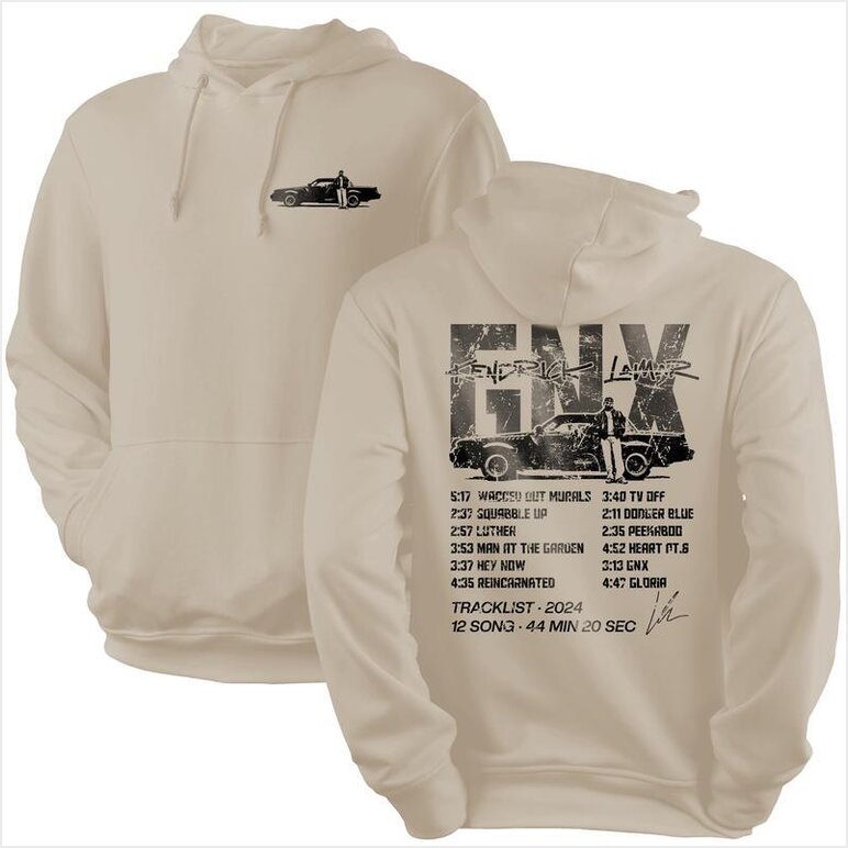 Vintage Kendrick Lamar Gnx With Signature 2 Sides Hoodie, Kendrick Lamar New Album Hoodie Gifts For Sister