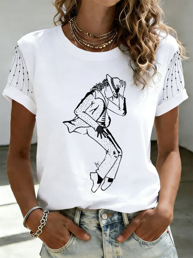 Vintage King Of Pop T-Shirt Iconic Silhouette Dance Moves Apparel Gift For MJ Fans