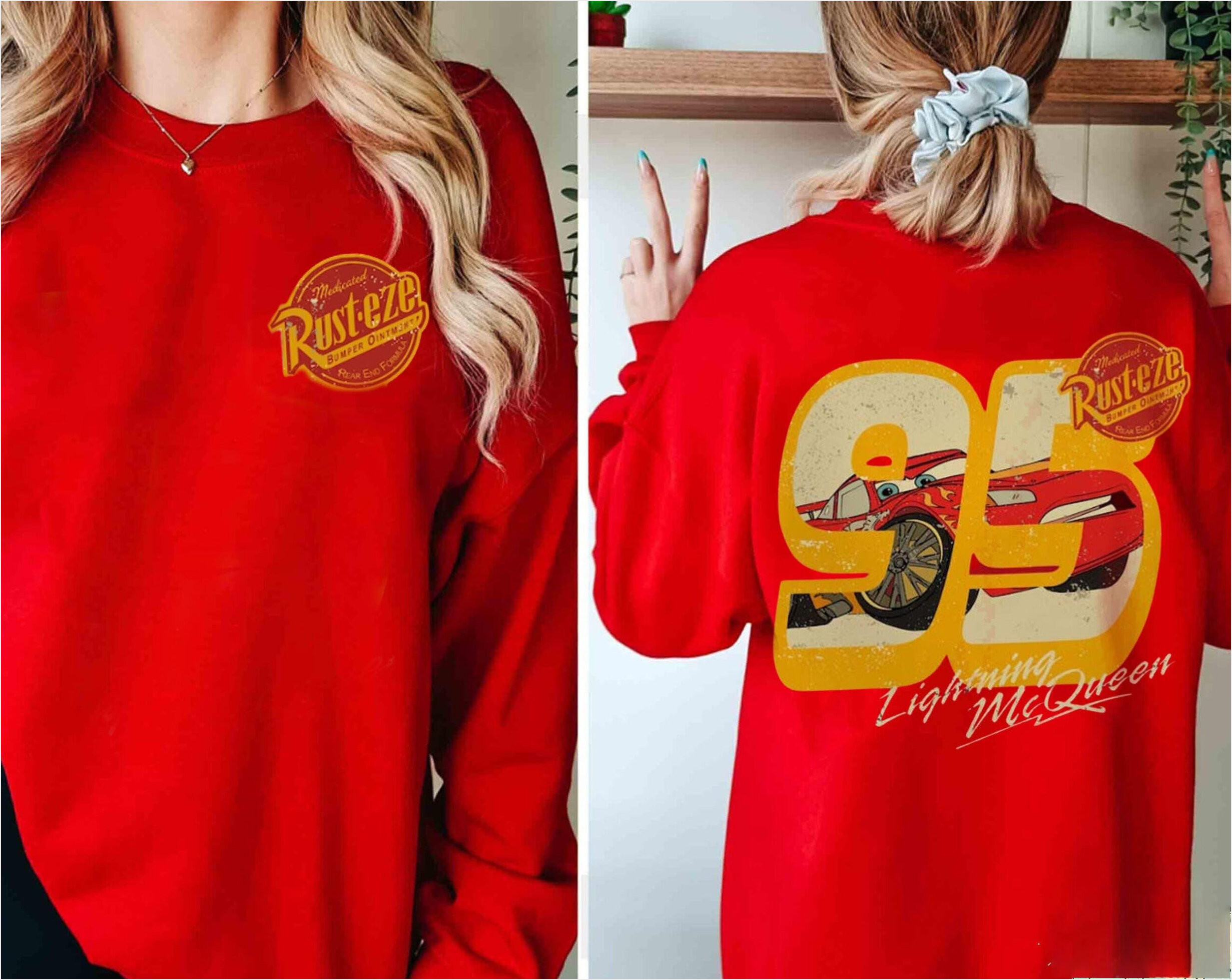 Vintage Lightning Mcqueen Sweatshirt Rust-Eze Sweatshirts Lighting Mcqueen 95 Sweatshirt Gifts For Best Friend Vintage Lightning Mcqueen Sweatshirt Rust-Eze Sweatshirts Lighting Mcqueen 95 Sweatshirt Gifts For Best Friend