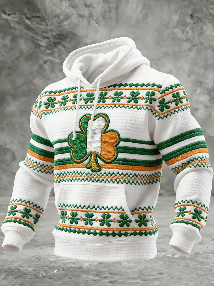 Vintage Lucky Shamrock Hoodie St Patty'S Day Apparel St Patrick's Day Gifts For Coworkers