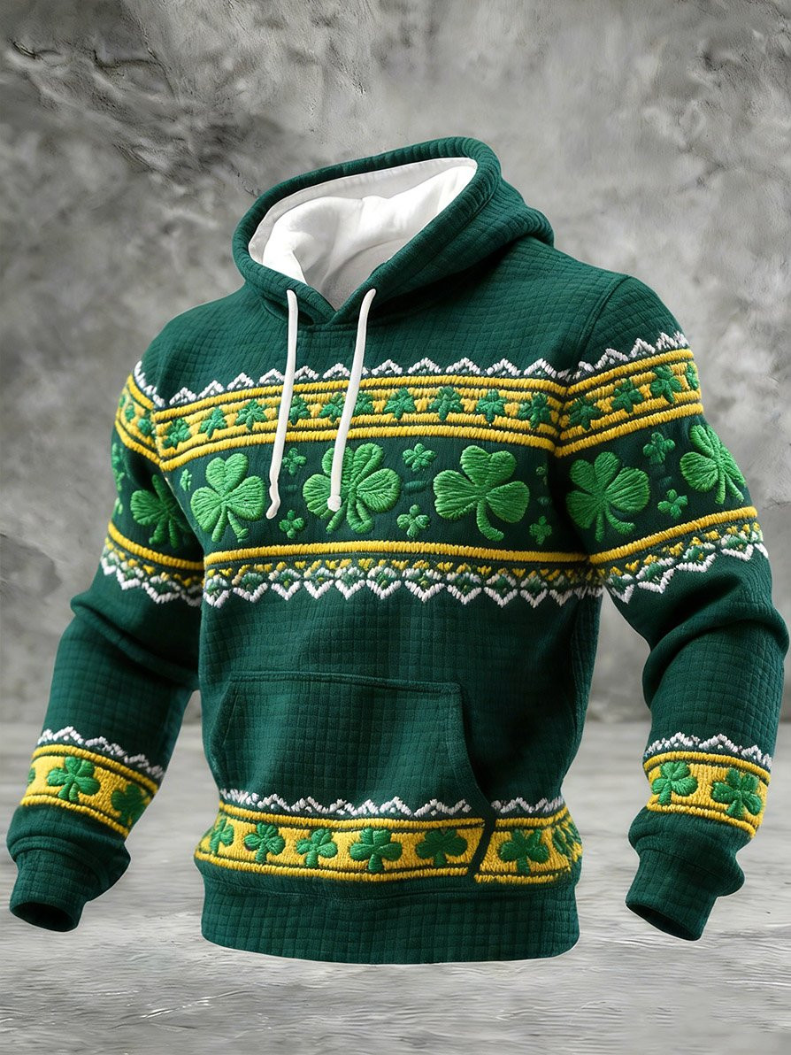 Vintage Lucky Shamrock St Patrick's Day Hoodie St Patrick's Day Outfit St Pattys Day Gift Ideas