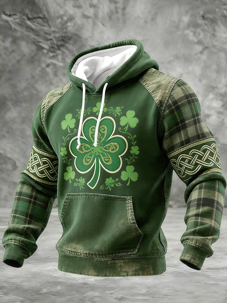 Vintage Lucky St Patricks Day Hoodie Holiday Clothing Gifts For St Patrick's Day