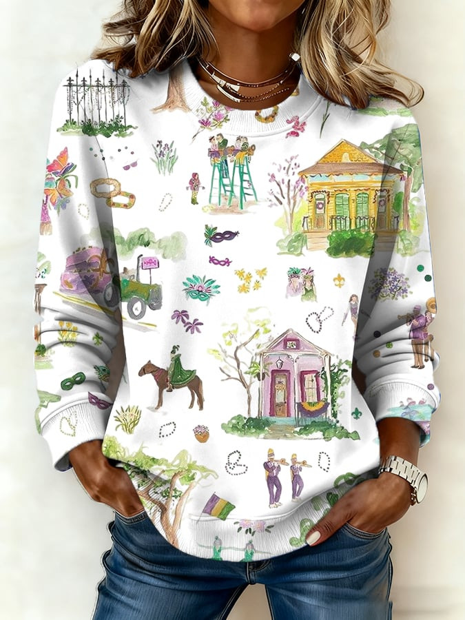 Vintage Mardi Gras Sweatshirt Mardi Gras Shirts For Women Gifts For Girlfriend