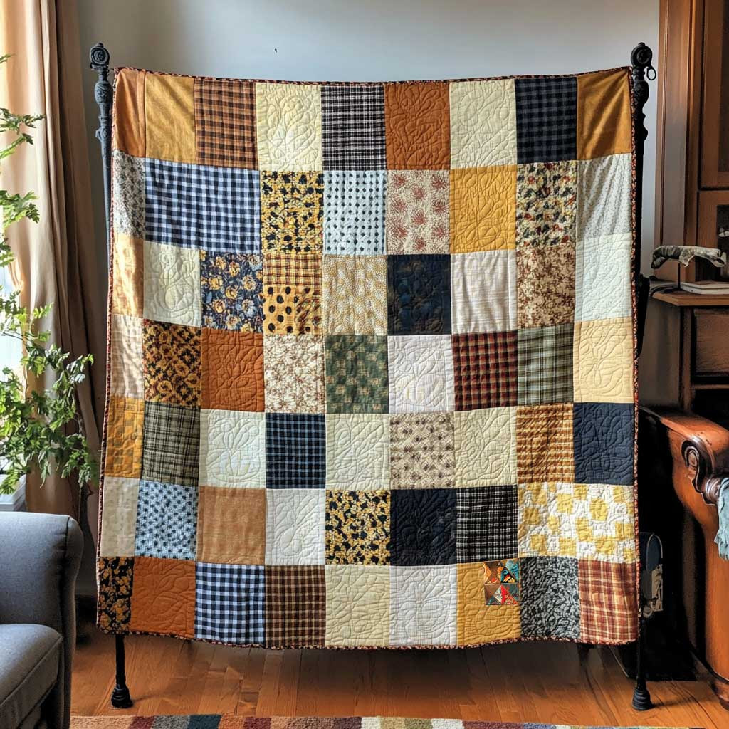 Vintage Memories Patchwork Quilt Blanket Couch Blanket Father's Day Gifts For Grandpa