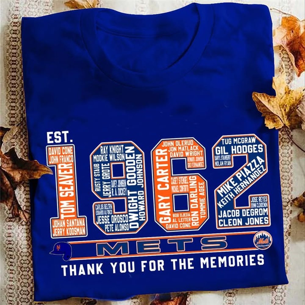 Vintage Mets T-Shirt Est 1962 Mets Thank You For The Memories Shirt Fans Gifts