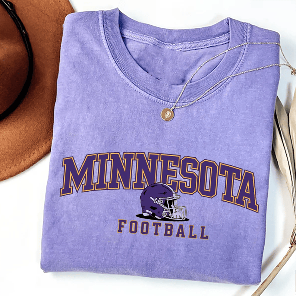Vintage Minnesota Football T-Shirt Game Day Gift For Football Player Girlfriend