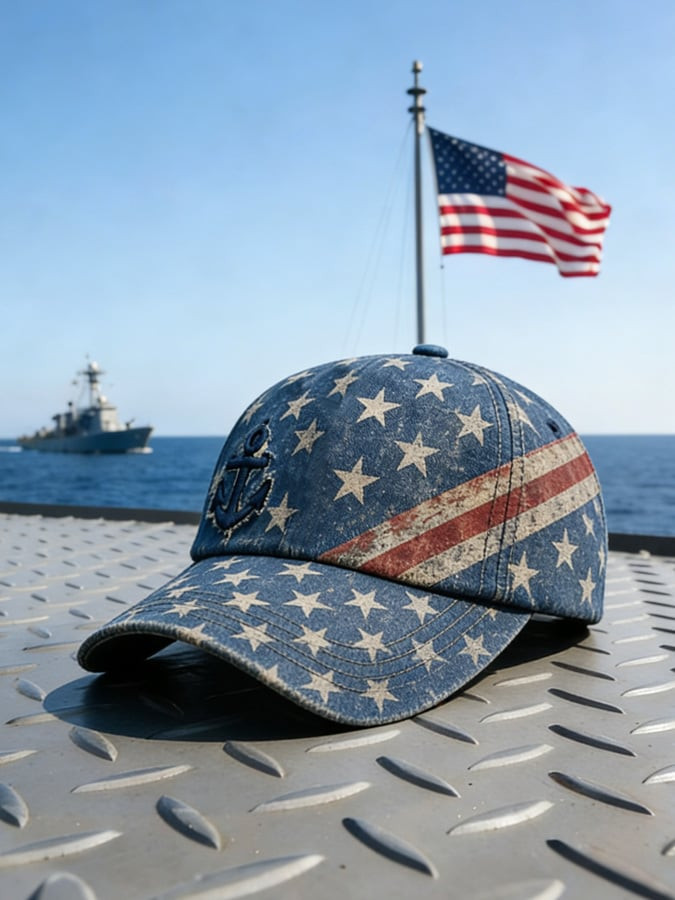 Vintage Navy 250th Anniversary Hat Stars And Stripes Design American Flag Baseball Cap Gift Ideas