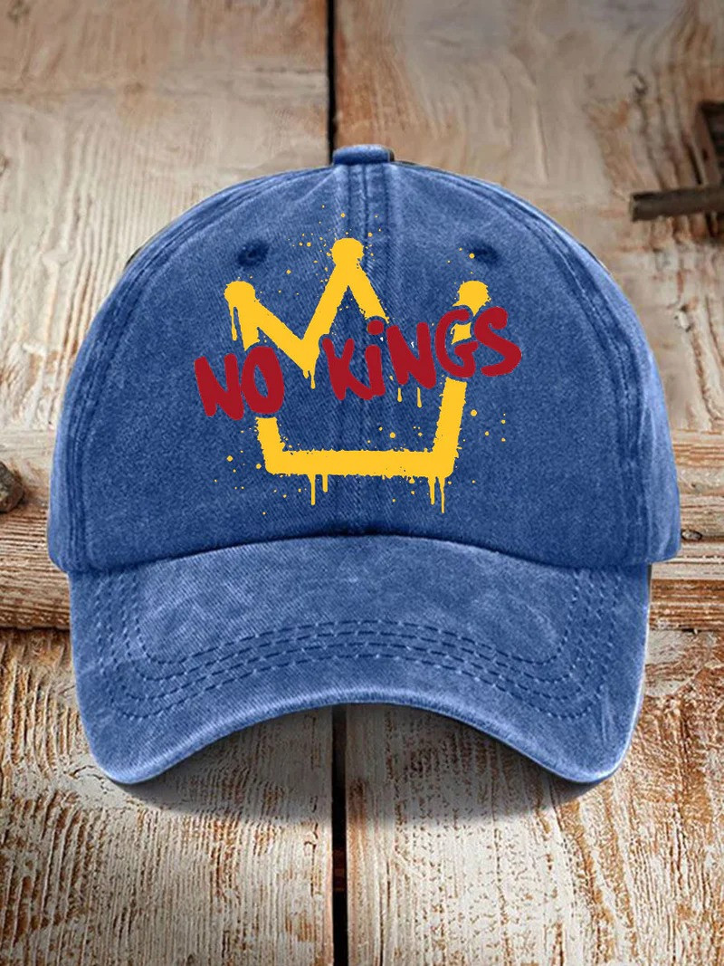 Vintage No Kings Baseball Cap Anti Trump Merch Best Gifts For Patriotic