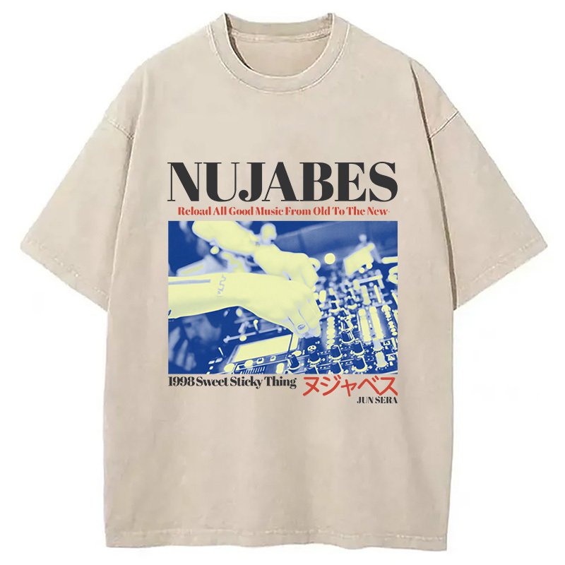 Vintage Nujabes Washed T-Shirt Funny Aesthetic Trendy Apparel Gifts For Friends