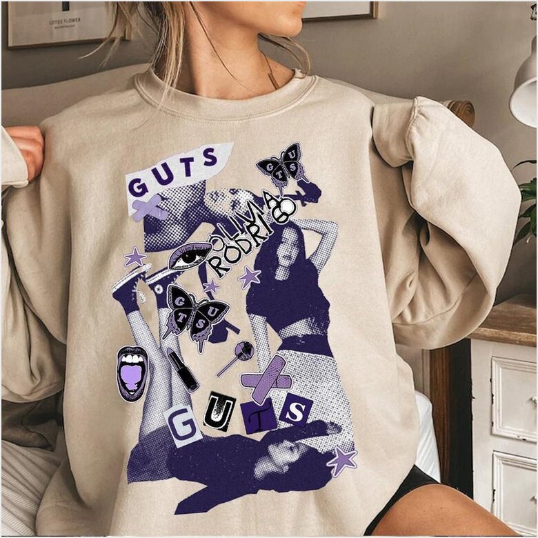 Vintage Olivia Rodrigo Guts Album Sweatshirt, Oli-Via Sour Tour Sweatshirt Gifts For Sister Vintage Olivia Rodrigo Guts Album Sweatshirt, Oli-Via Sour Tour Sweatshirt Gifts For Sister