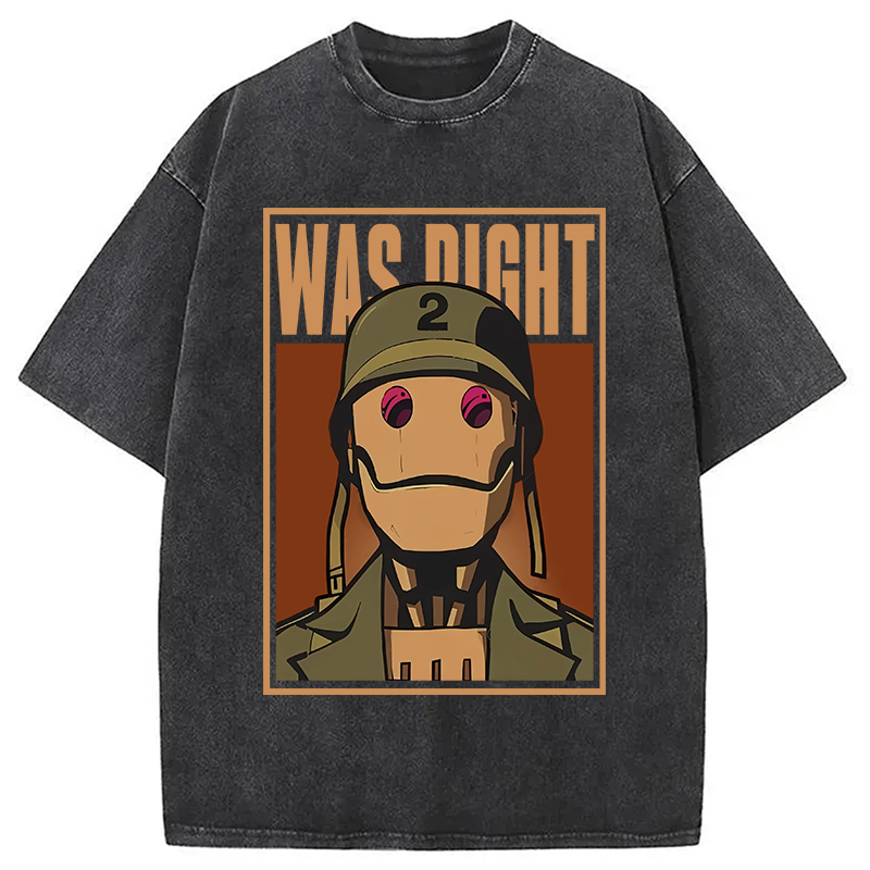 Vintage Ood GI Robot 90s Washed T-Shirt Retro Streetwear Graphic Top Gifts For Besties