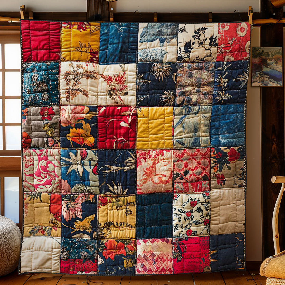 Vintage Patchwork Quilt Cozy Quilt Blanket for Winter Relaxation