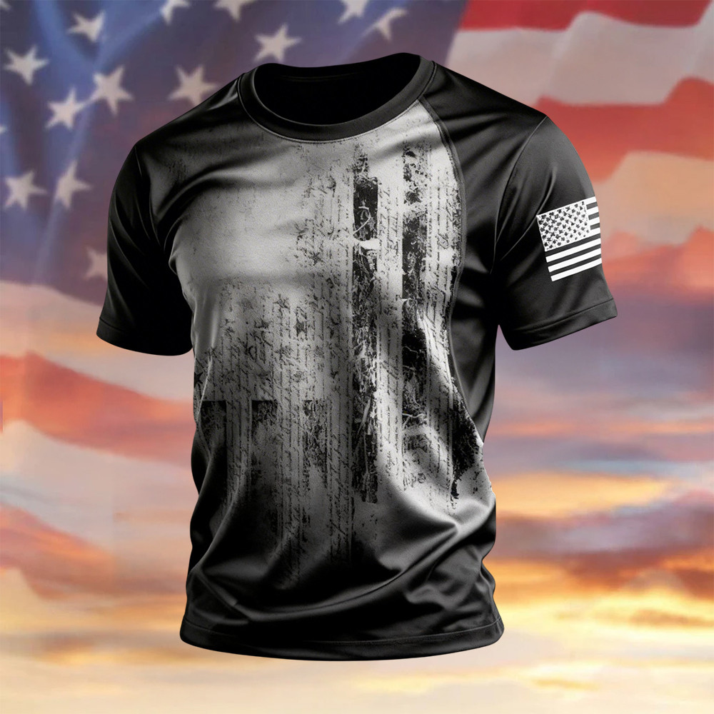 Vintage Patriotic Graphic T-Shirt American Flag 4th Of July Clothing Independence Day 2026 Gift