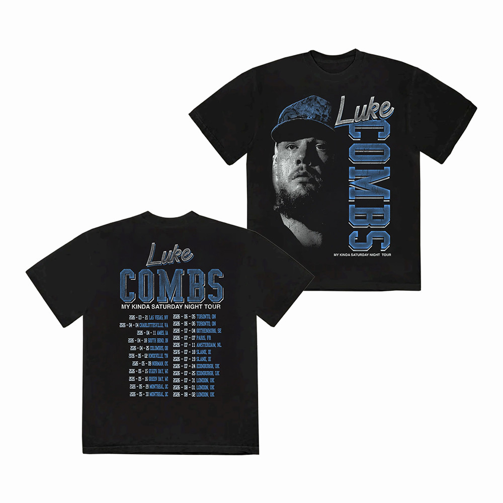 Vintage Photo Tour Luke Combs T-Shirt My Kinda Saturday Night World Tour Merch Fans Gift For Him