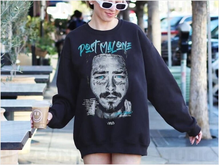 Vintage Posty Sweatshirt Posty Sweatshirt Rapper TShirt Gifts For Besties Trendy Merch