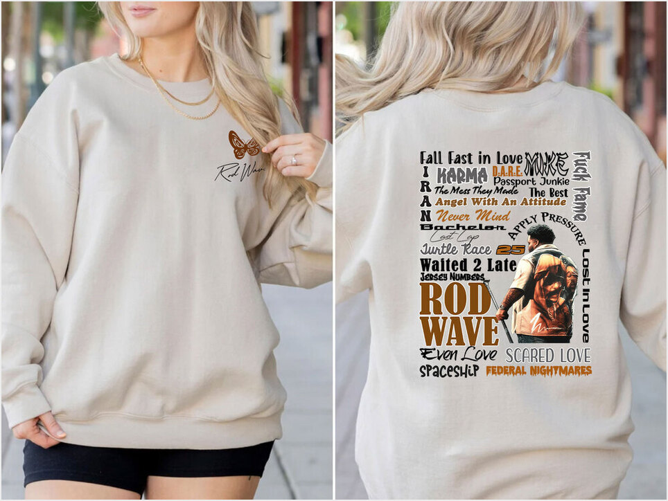 Vintage Rod Wave Last Lap Track List Sweatshirt, Rod Wave Merch, Last Lap Album Merch Gifts For Fans