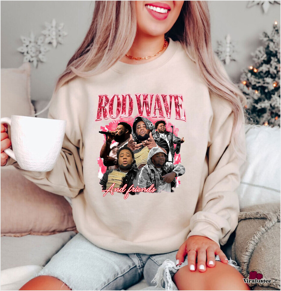 Vintage Rod Wave Nostalgia Tour Graphic Crewneck Sweatshirt, Rod Wave Tracklist Sweater Gifts For Sister