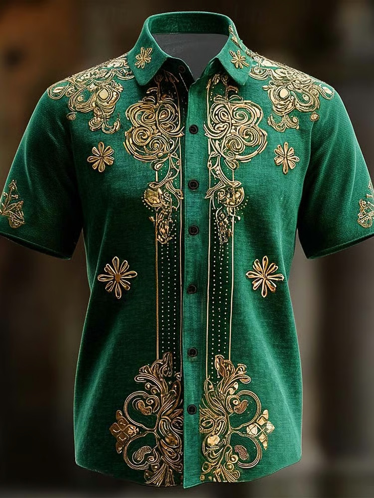 Vintage Saint Patrick's Day Hawaiian Shirt St Patty's Day Apparel Green Holiday Gift Ideas