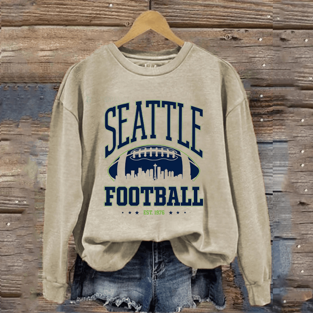 Vintage Seattle Football Sweatshirt Est 1974 Clothes Unique Gift For Best Friend