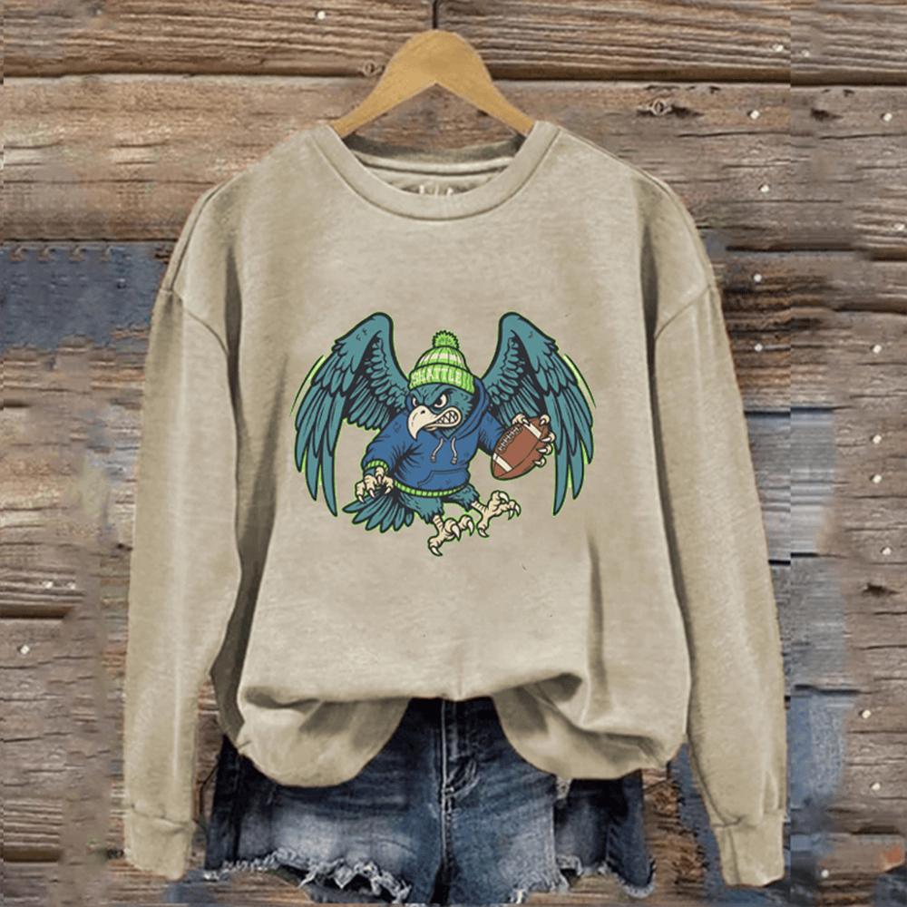 Vintage Seattle Football Sweatshirt Game Day Apparel Unique Gift For Him