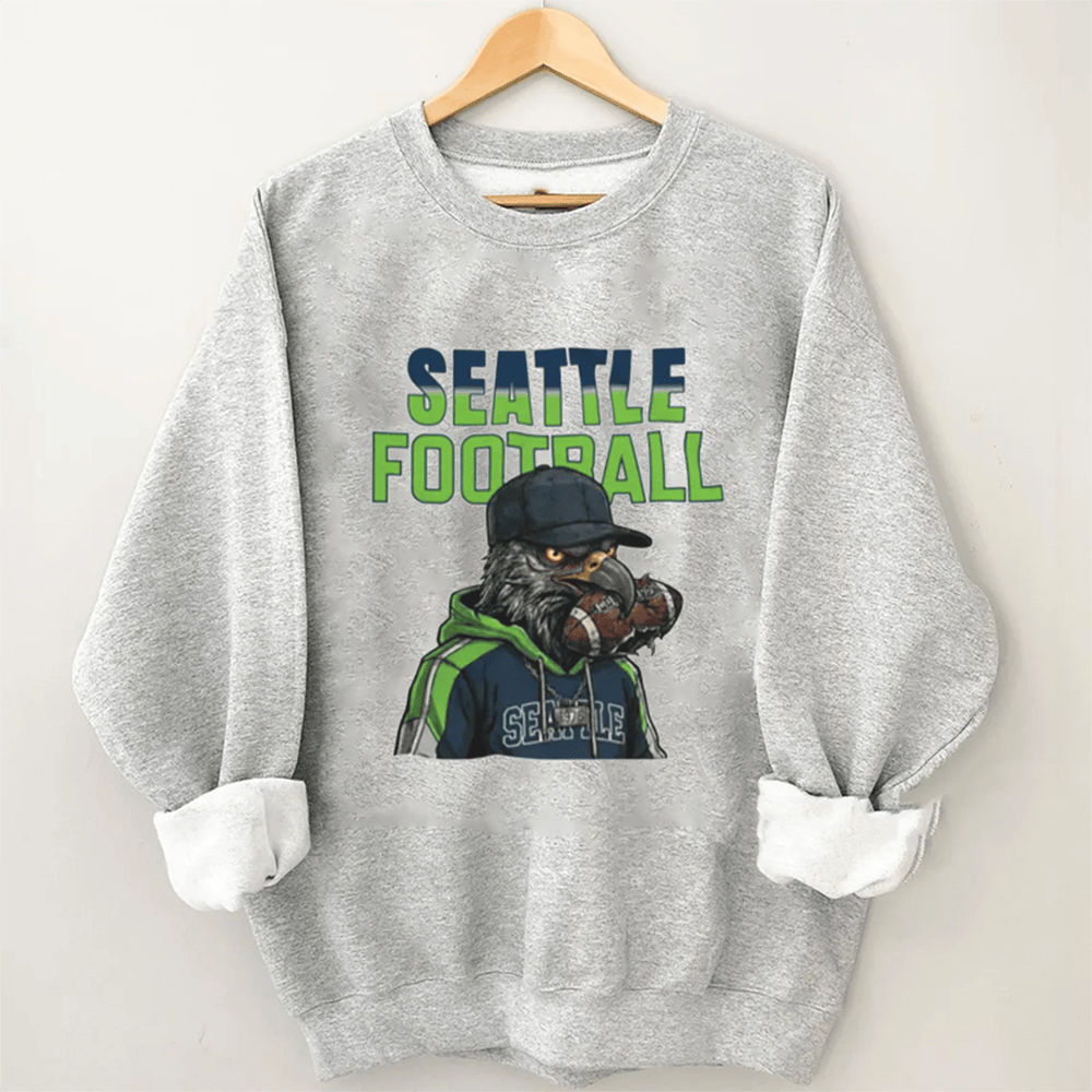 Vintage Seattle Football Sweatshirt Game Day Apparel Unique Gift Ideas For Senior Football