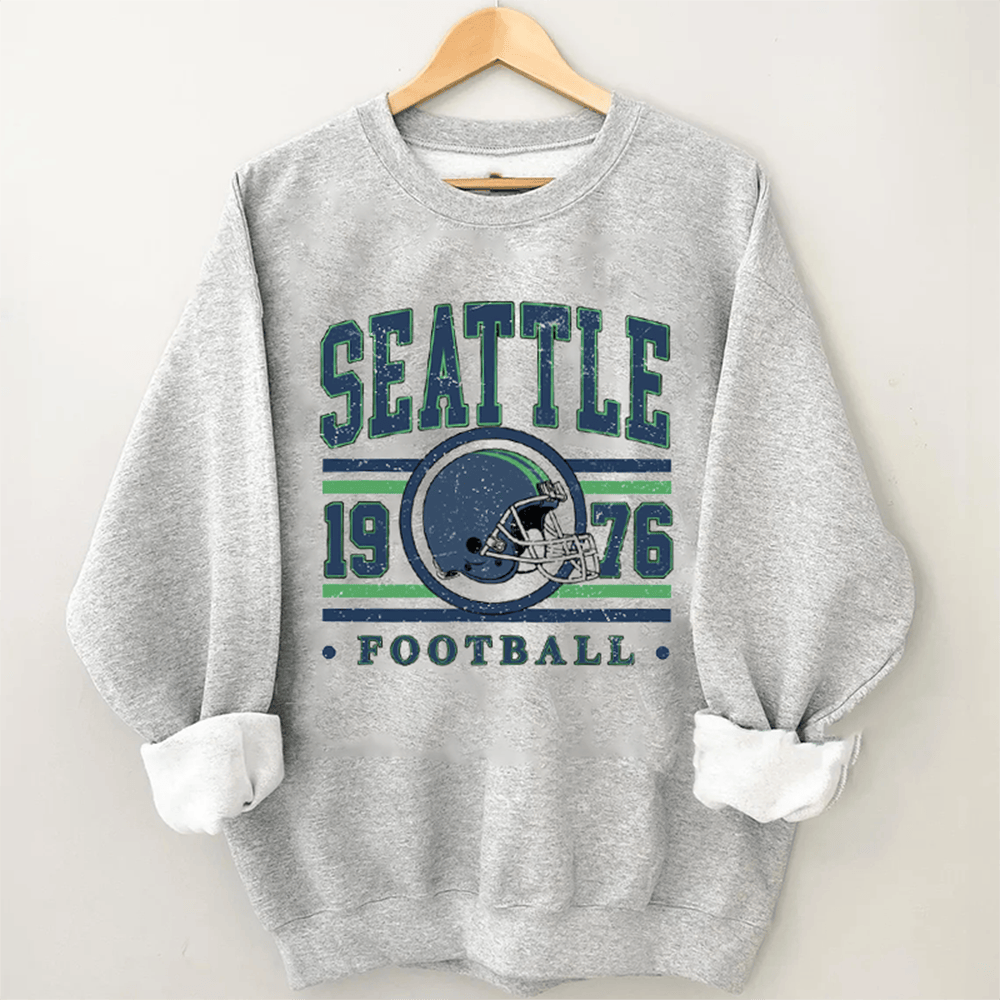 Vintage Seattle Football Sweatshirt Game Day Best Gift For Football Lovers