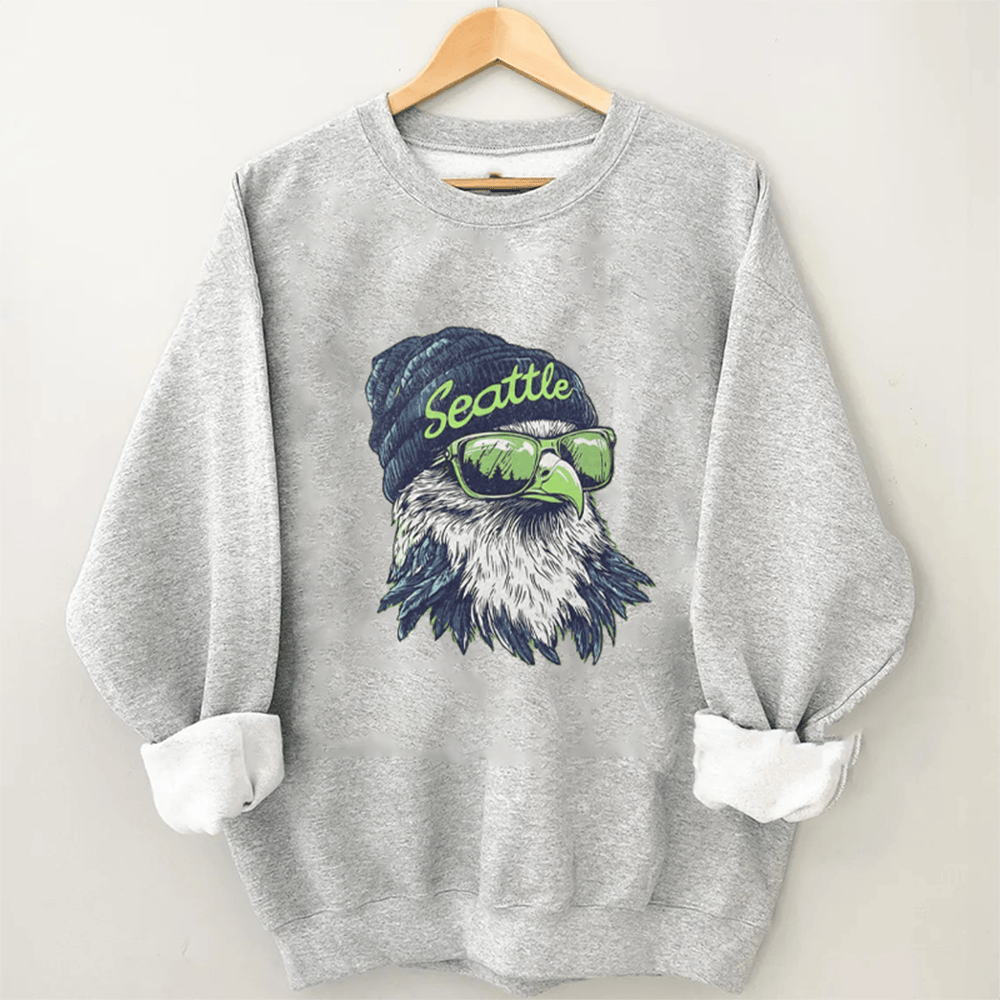 Vintage Seattle Football Sweatshirt Game Day Best Presents For Football Lovers