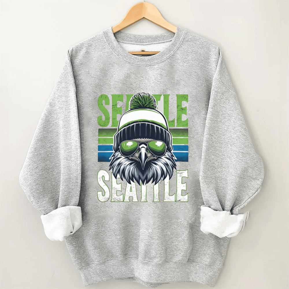 Vintage Seattle Football Sweatshirt Game Day Clothes Best Gift For Football Lovers