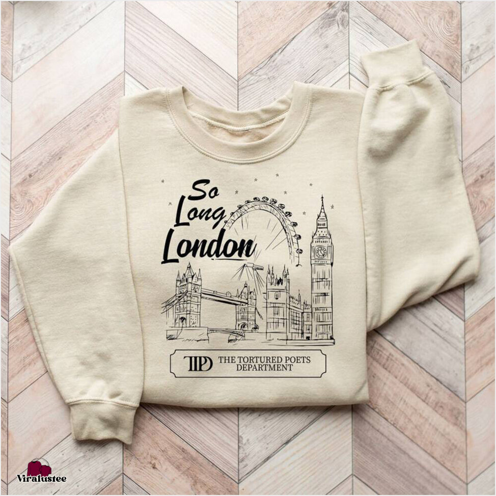 Vintage So Long London The Tortured Poets Department Sweater, Ttpd Sweater, Taylor Swift Sweatshirt Gifts For Brother