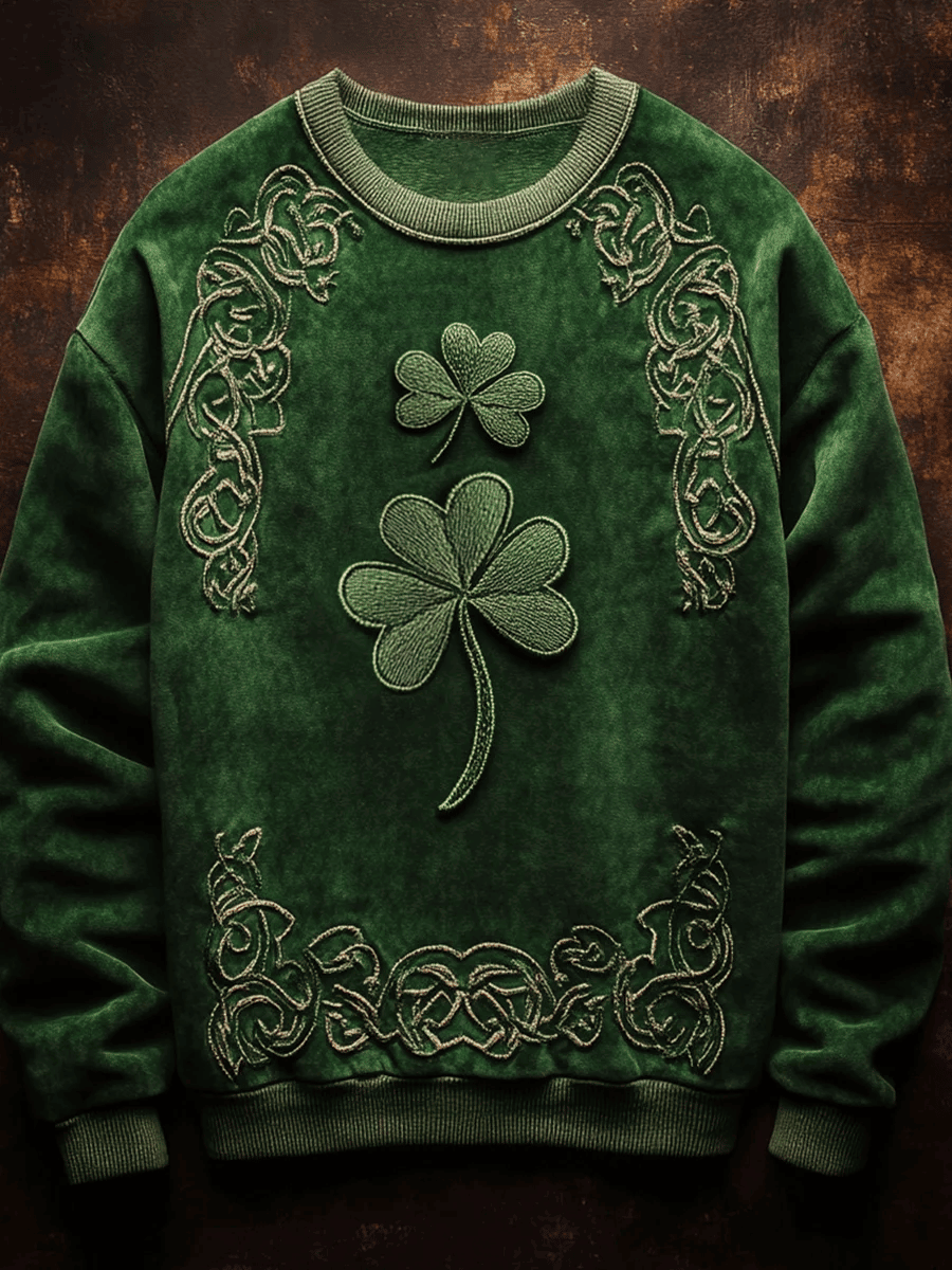 Vintage St Patrick Sweatshirt Happy St Patrick's Day Holiday Clothing Gifts For Grandpa