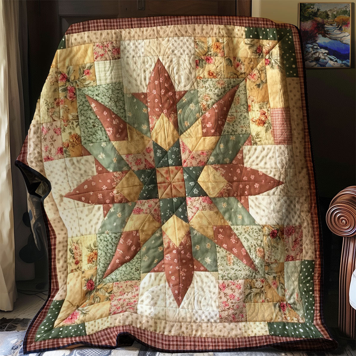 Vintage Starburst Quilt Blanket Best Throw Blanket Christmas Gifts For Dad From Daughter