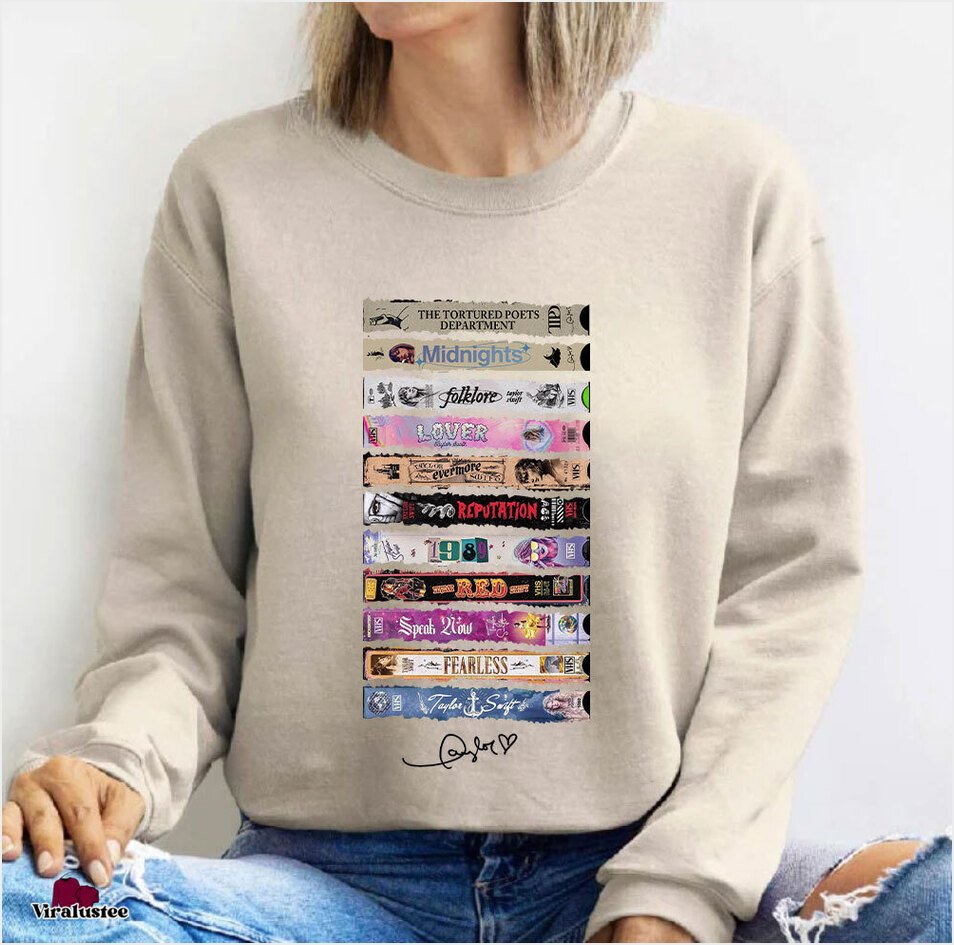 Vintage Taylor Swift Album As Books Sweatshirt, Taylor Swift Sweater Gifts For BFF Trendy Merch