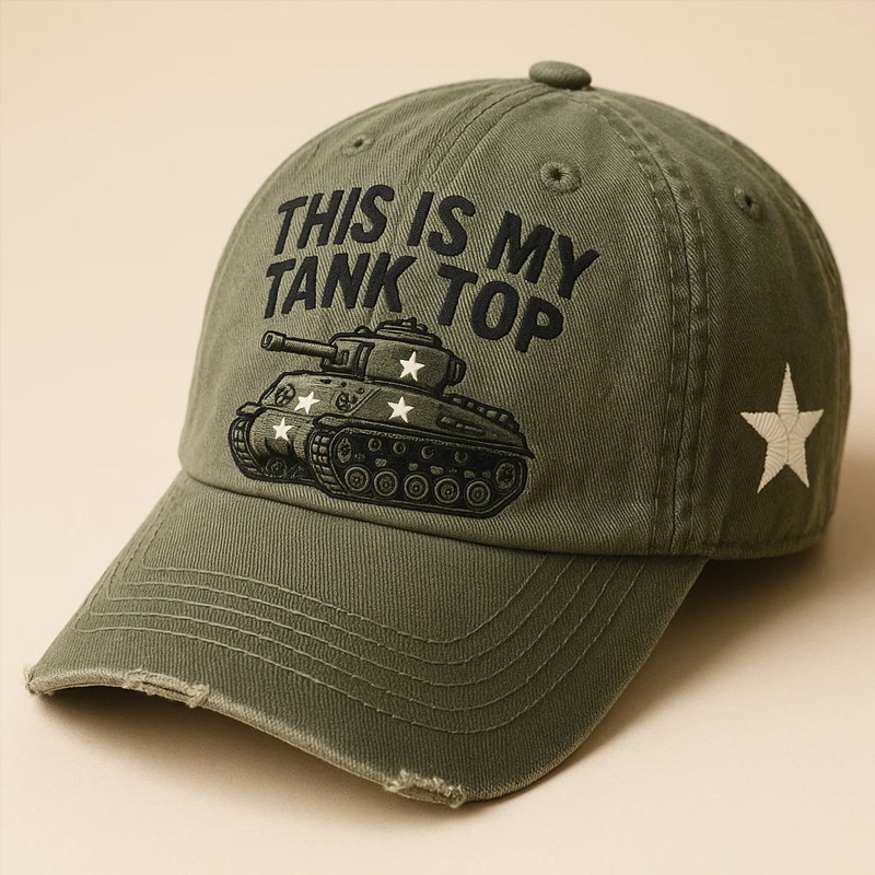 Vintage This Is My Tank Top Hat Proud Veteran Patriotic Hat Christmas Gifts For Patriots