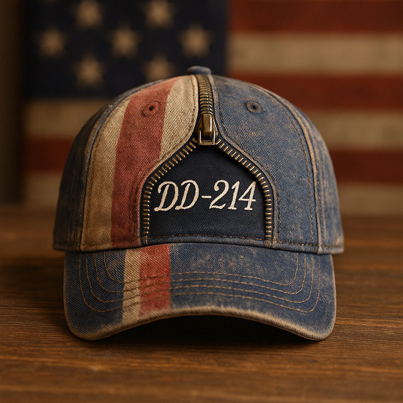 Vintage US Veteran DD 214 Man Card Hat Honoring Veteran Baseball Cap Best Veteran Gifts