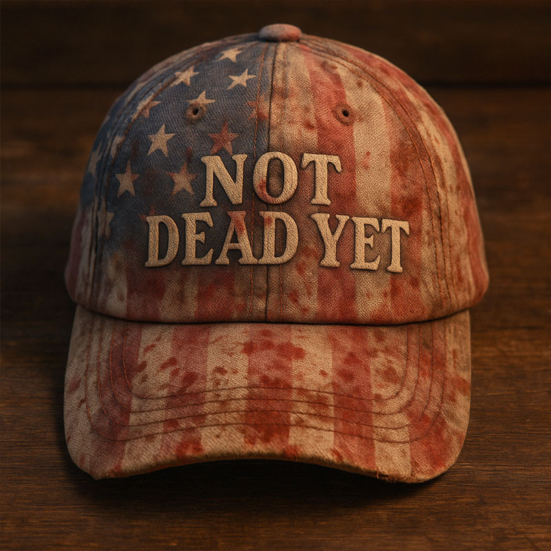 Vintage US Veteran Not Dead Yet Hat American Flag Baseball Cap Gifts For Patriotic Veterans