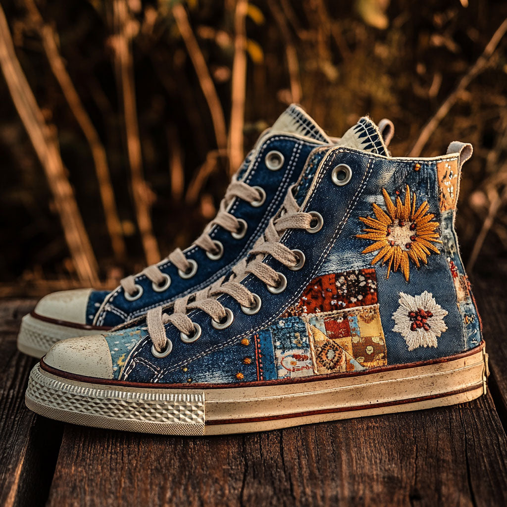Vintage Vines Canvas High Tops Holiday Merch Gift