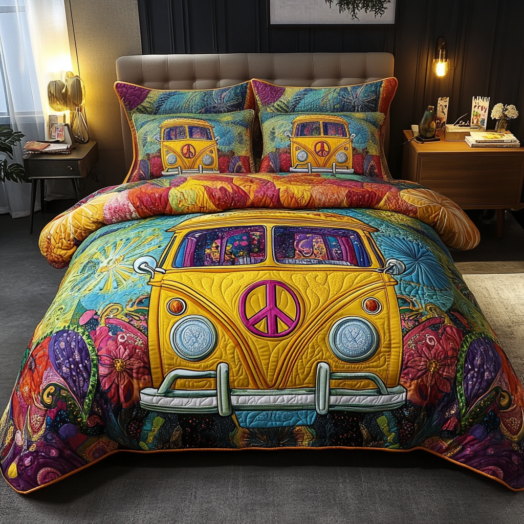 Vintage Voyage Quilted Bedding Set Warm and Breathable Bedding Set for All Seasons