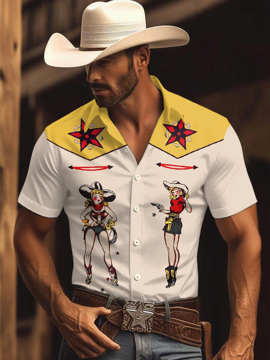 Vintage Western Cowgirls Hawaiian Shirt Hawaiian Shirt Gifts For Father In Law