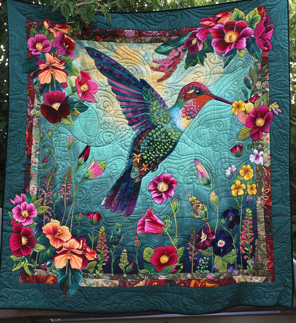 Vintage Wings & Petals Quilted Blanket Gift Ideas For Bird Lovers