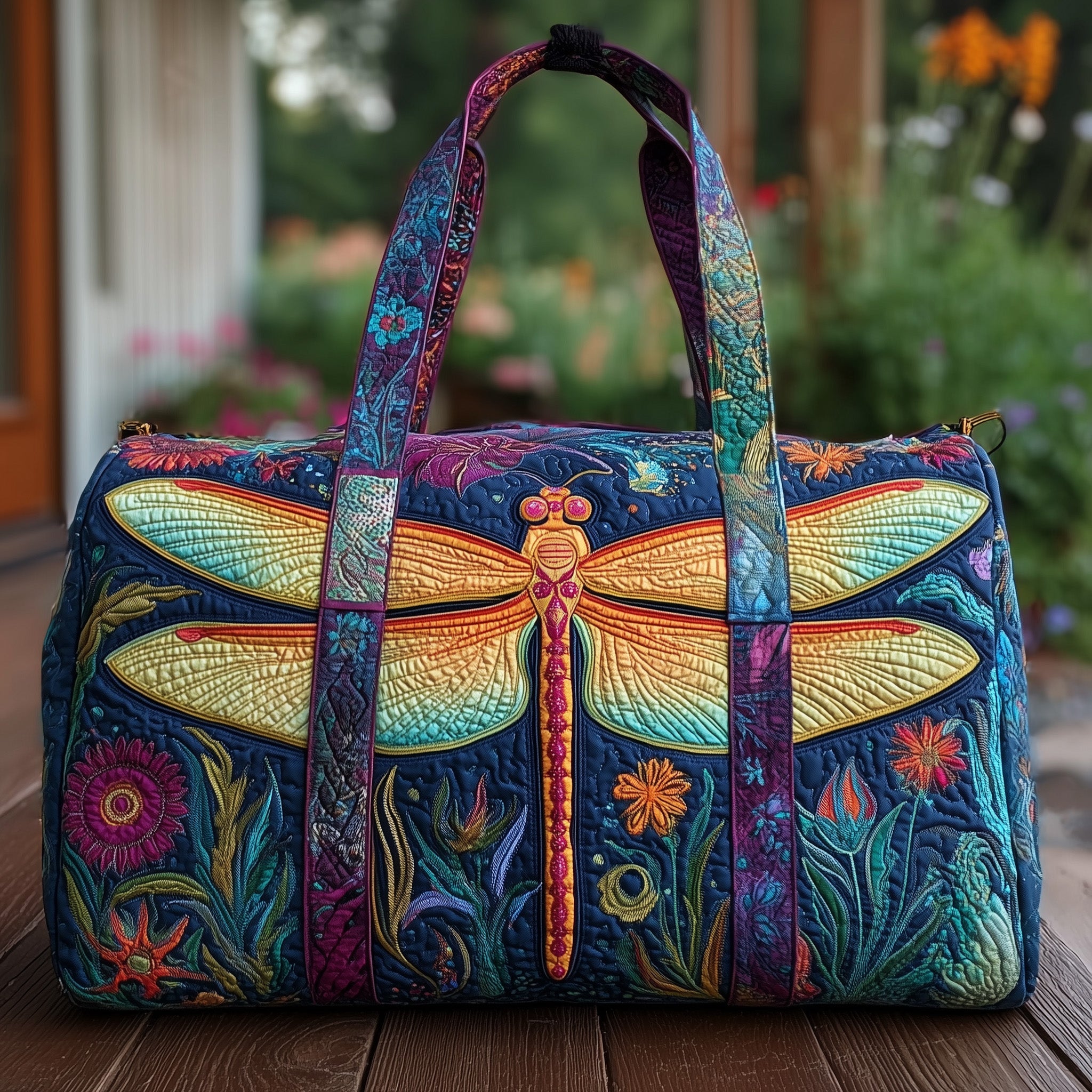 Vintage Wings Quilted Duffle Bag Valentine's Day Gift Idea