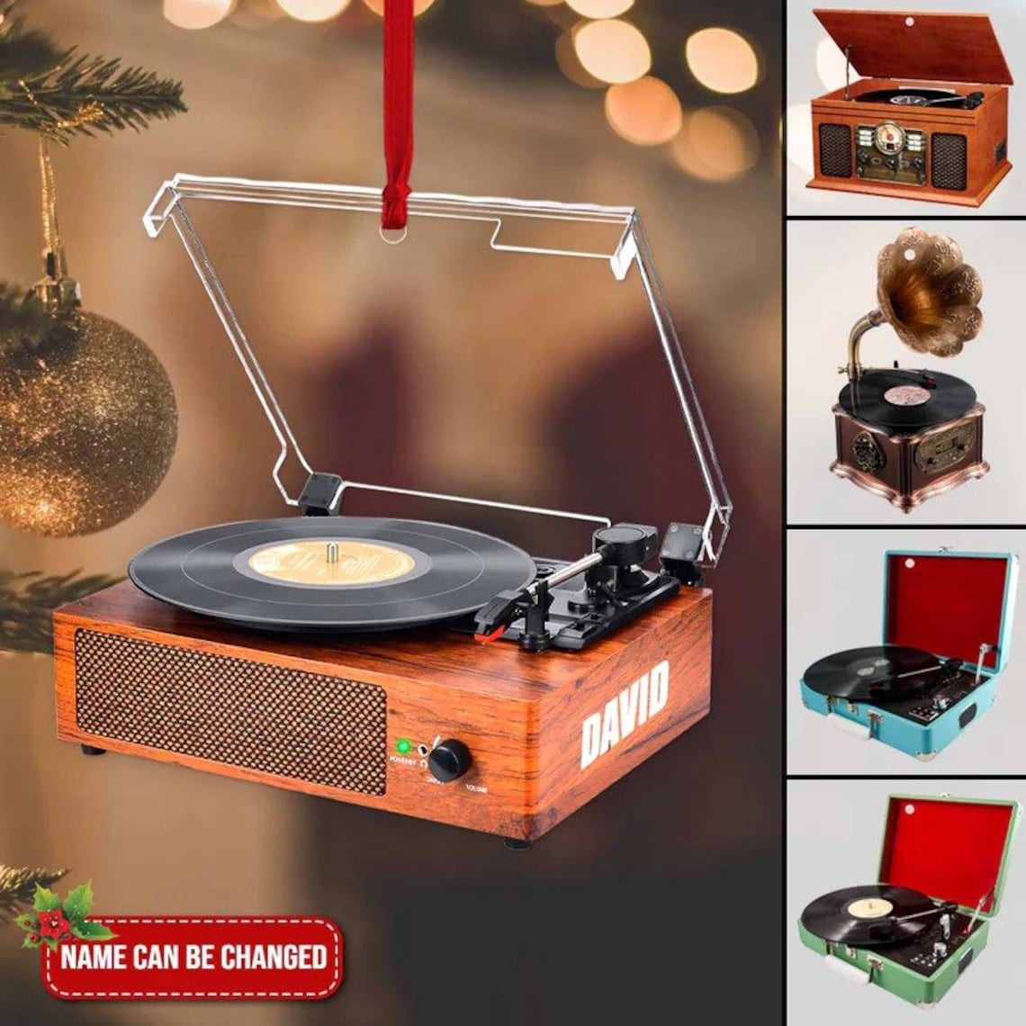 Vinyl Record Collection Ornament Personalized Ornament Christmas Gift For Vinyl Lovers Christmas Gift For Family Couple Friend