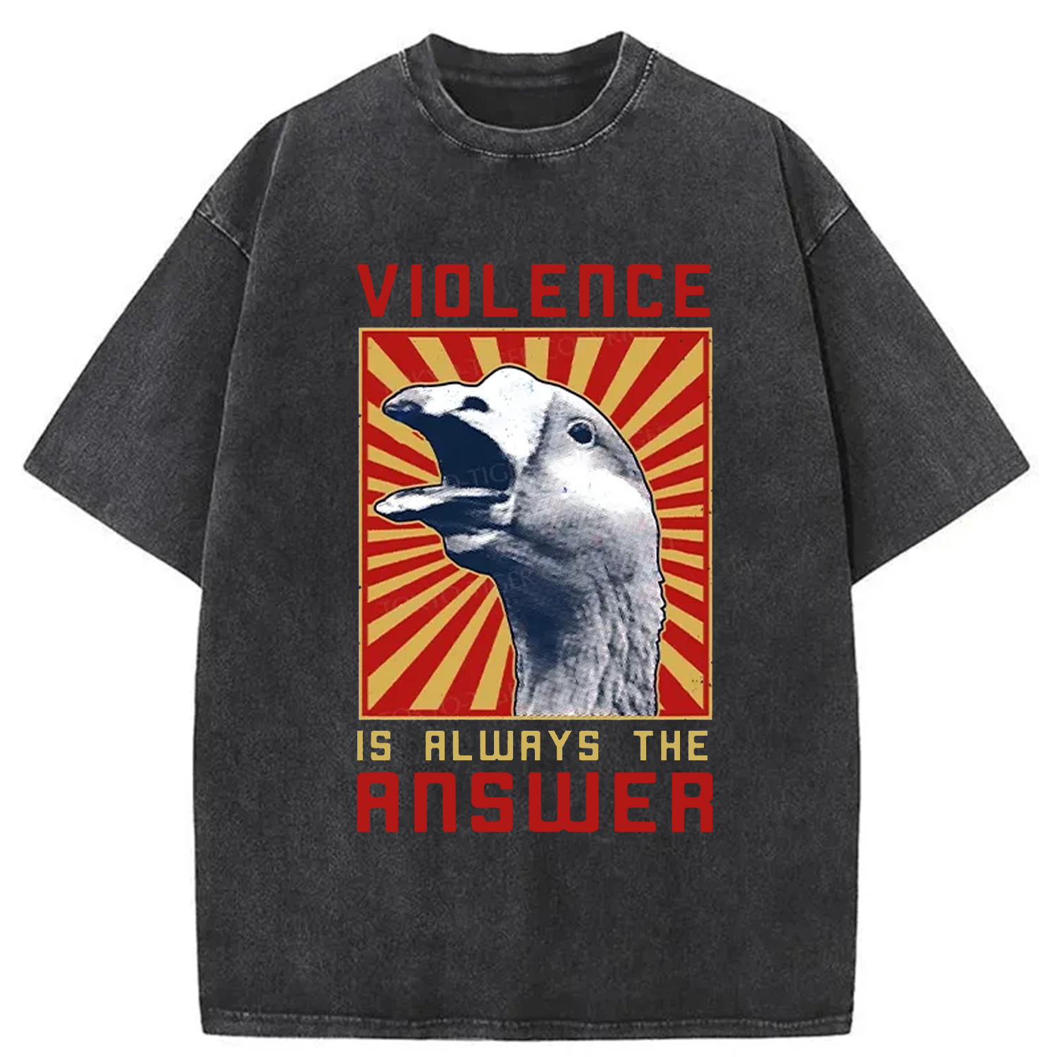 Violence Is Always The Answer Washed T-Shirt Soft Comfortable Daily T Shirt Gifts For BFF Violence Is Always The Answer Washed T-Shirt Soft Comfortable Daily T Shirt Gifts For BFF