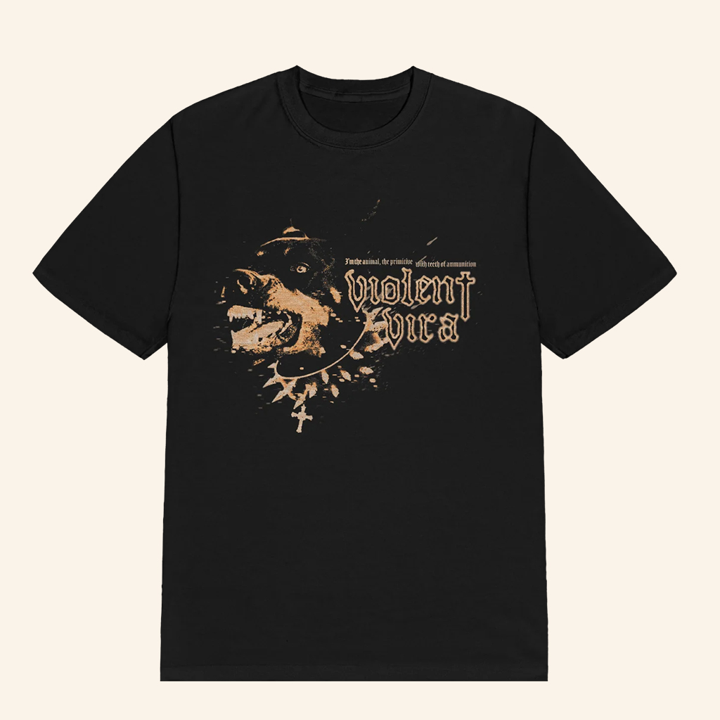 Violent Vira Merch Dog Black T-Shirt Best Gifts For Music Lovers