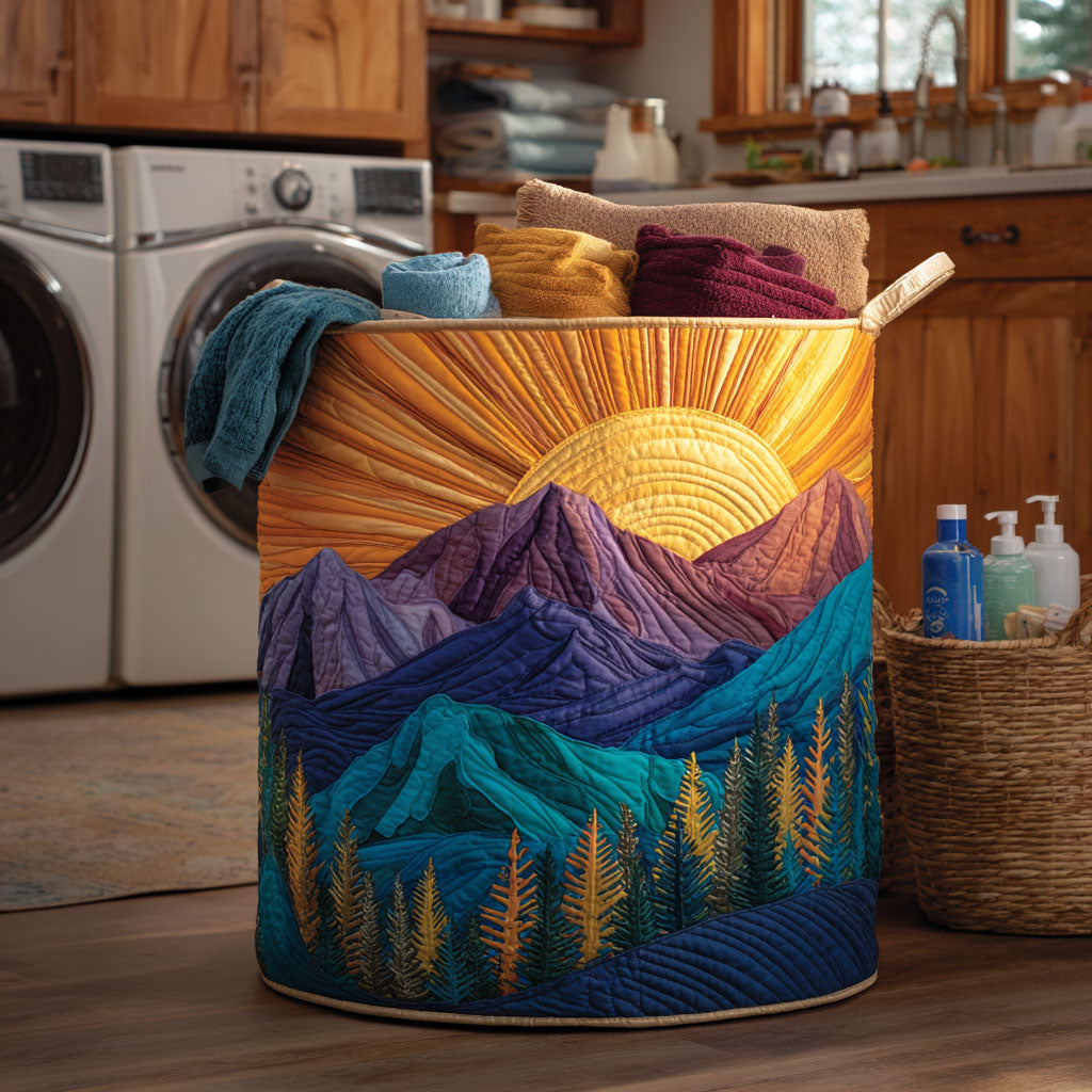 Violet Dawn Quilted Laundry Basket Home Essential Gift Quilted Laundry Basket with Style